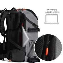 K&f Concept Beta Backpack 32 literes, fotós hátizsák, vízálló, fekete-narancs színben (KF-13-107)