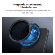 K&F Concept unverzális szűrőtartó mobiltelefonokhoz, mágneses szűrő csatlakozás, 67mm (KF-01-2675)