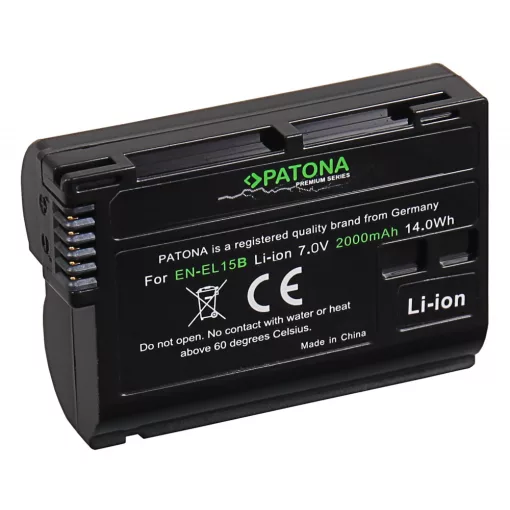 PATONA Premium Battery for Nikon EN-EL 15 EN-EL15B V1 (D7000 D800 D600 Z6 Z7) - 1224