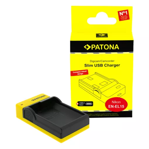 ATONA Slim USB töltő - USB-C Input - Nikon EN-EL15 1 V1 EN-EL15 D600 D610 D7000 D7100 D800 (151624)