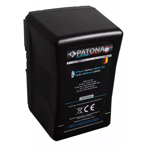 PATONA Premium Battery V-Mount 190Wh for Sony BP190WS DSR 250P 600P 650P 652P