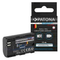   PATONA Platinum Akku USB-C input - Canon LP-E6NH EOS R5 EOS R6 R6II R7 LP-E6NH (1361)