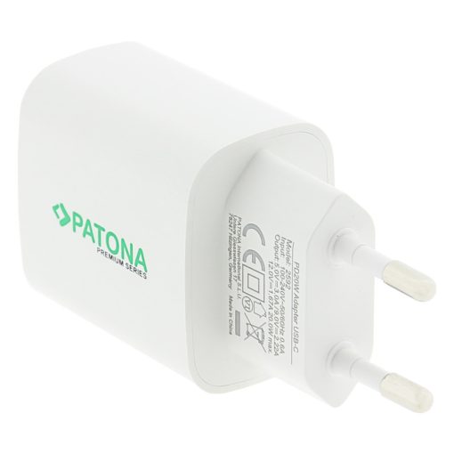 PATONA Premium PD20W Adapter 5V/3A 9V/2.22A 12V/1.67A USB-C PD3.0 QC3.0 fehér (2592)