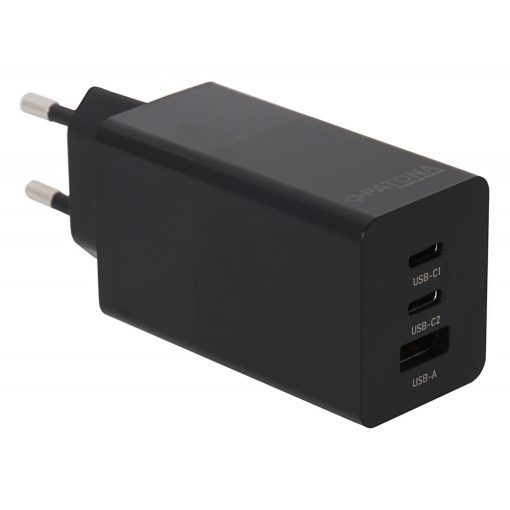 PATONA Premium GaN PD65W Adapter 2xUSB-C 1xUSB-A PD3.0 QC3.0 (2640)