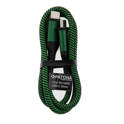 PATONA Premium PD 100W USB-C / USB-C Kábel E-Marker Chip 50cm USB2.0/480MBPS (1732)