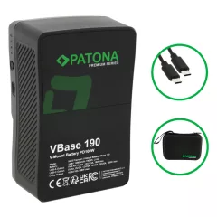   PATONA Premium Akku V-Mount 190Wh - 9418 VBase 190 PD100W USB-C USB-A D-Tap