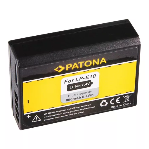 PATONA Battery for Canon LP-E10 LPE10 (EOS1100D EOS 1100D) - 1089