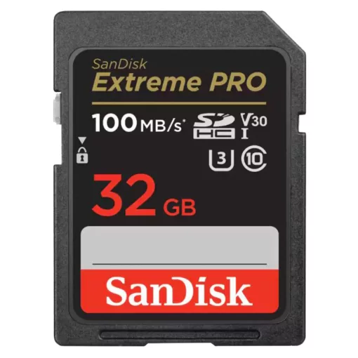 SanDisk Extreme PRO SDHC™ memory card 32GB (100MB/s / 90MB/s) UHS-1, Class 10, U3, V30