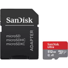 SanDisk  microSDXC™ Mobile Ultra™ memóriakártya, + adapter, (150MB/s) class 10, A1 + Android APP (215424)