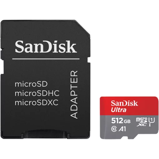 SanDisk  microSDXC™ Mobile Ultra™ memóriakártya, + adapter, (150MB/s) class 10, A1 + Android APP (215424)