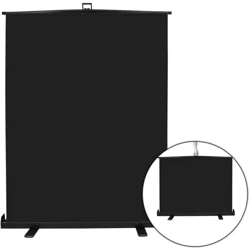 Mikrosat Pull-Up Black Background 145x200cm (BD2008)