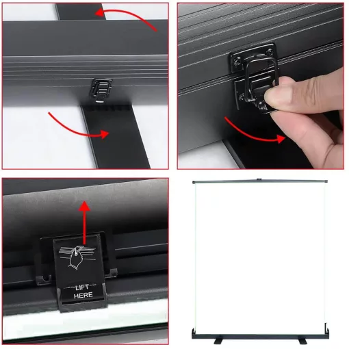 Mikrosat Pull-Up Black Background 145x200cm (BD2008)