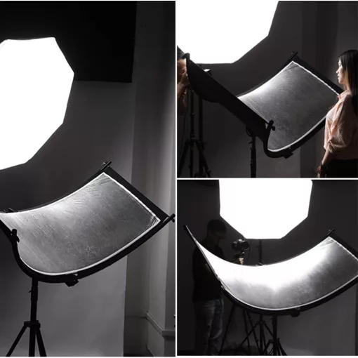 Mikrosat RE221 2in1 Curved Reflector 167x61cm (Silver/Black)