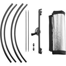 Mikrosat RE221 2in1 Curved Reflector 167x61cm (Silver/Black)