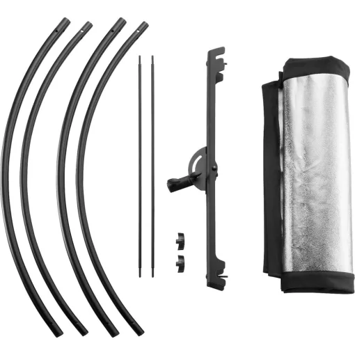 Mikrosat RE221 2in1 Curved Reflector 167x61cm (Silver/Black)