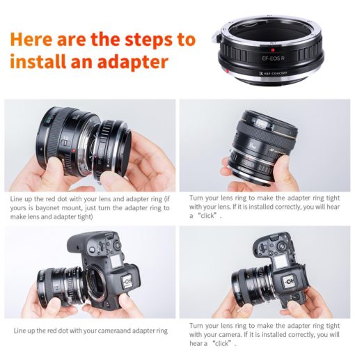 K&F Concept Canon EF bajonett adapter Canon EOS R vázakra (KF-06-383)