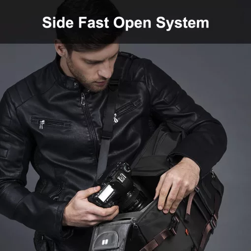 K&F Concept Beta Backpack 20 literes, fotós hátizsák, fekete barna színben (KF-13-092)