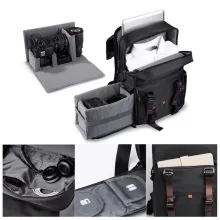 K&F Concept Beta Backpack 20 literes, fotós hátizsák, fekete barna színben (KF-13-092)