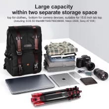 K&F Concept Beta Backpack 20 literes, fotós hátizsák, fekete barna színben (KF-13-092)