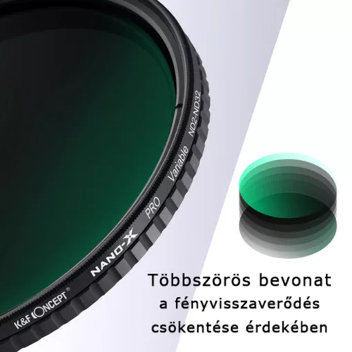 K&F Concept NANO-X Varion ND 2-32, 49mm + 3db törlőkendő (KF-01-1166V1)