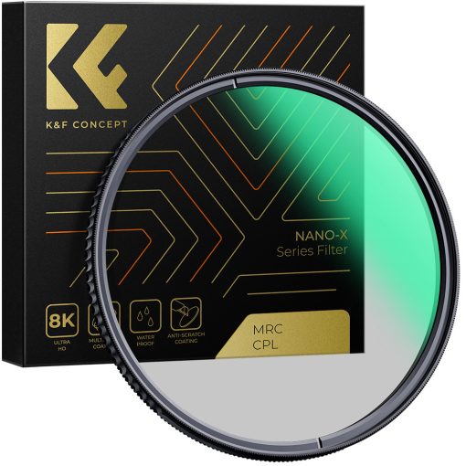 K&F Concept NANO-X series, XC15, B270, HD, CPL szűrő, vízlepergető, karcálló, zöld bevonat, 82mm (KF-01-974V3)