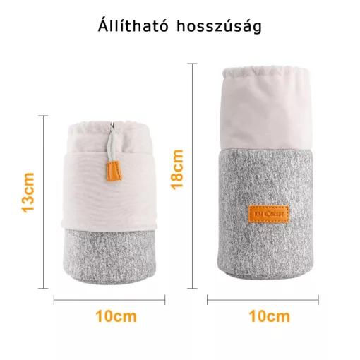 K&F Concept obketív védő tok 10x13-18cm, neoprén, szürke narancs (KF-13-121)