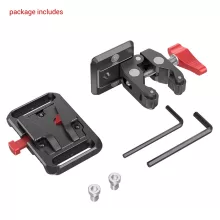 SmallRig 2989 Mini V Mount Battery Plate with Crab-Shaped Clamp