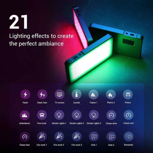 SmallRig 3489 Simorr Vibe P96L RGB Video Light