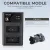   K&F Concept hordozható dupla LC-E17 akkumulátor töltő, USB-C, 2db LP-E17 akkumulátorhoz (KF-28-0008)