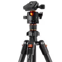   K&F Concept K254C2 karbon állvány, BH-36L gömbfej, 162cm magasság, 8kg teherbírás (KF-09-123)