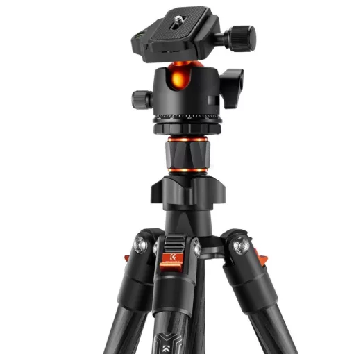 K&F Concept K254C2 karbon állvány, BH-36L gömbfej, 162cm magasság, 8kg teherbírás (KF-09-123)