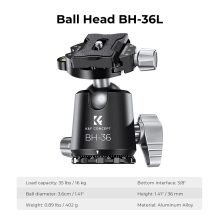 K&F Concept X284C4+BH-36 karbon állvány + monopod, 172cm magasság, 16kg teherbírás (KF-09-117)