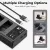   K&F Concept hordozható dupla USB-C akkumulátor MH-24 töltő + 2db EN-EL14 akkumulátor 1050mAh (KF-28-0020)