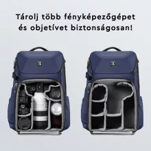K&F Concept Alpha Backpack 20L, fotós hátizsák, vízálló, kék (KF-13-144V2)
