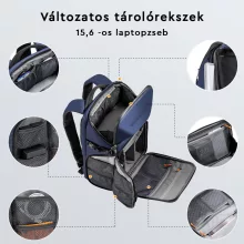 K&F Concept Alpha Backpack 20L, fotós hátizsák, vízálló, kék (KF-13-144V2)