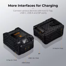K&F Concept V-Mount akkumulátor, 99Wh, 14.8V, 6700mAH, PD65W, oled kijelző (KF-28-0024)