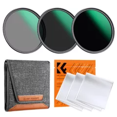   K&F Concept Professzionális ND szűrő szett 62mm (ND8+ND64+ND1000) + szűrőtartó tok + 3db törlőkendő (KF-2045V1)