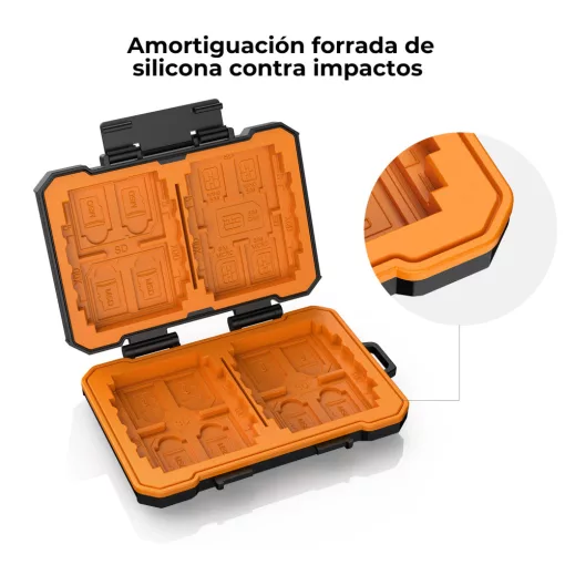 K&F Concept memóriakártya tartó doboz, víz, porálló és esésálló (KF-31-080)