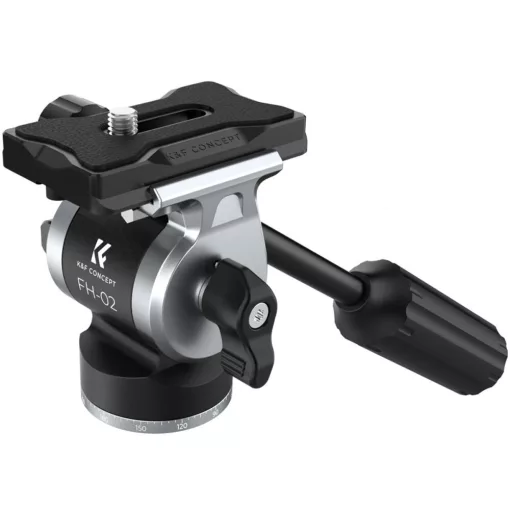 K&F Concept FH-02 Fluid Video fej, arca swiss, 3kg teherbírás (KF-31-072)