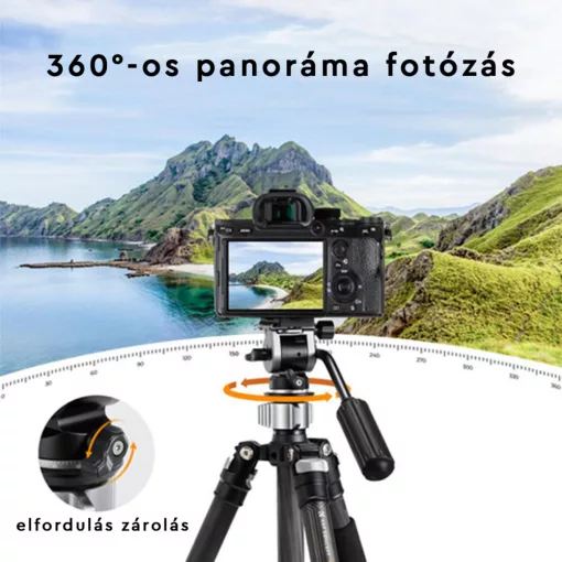 K&F Concept FH-02 Fluid Video fej, arca swiss, 3kg teherbírás (KF-31-072)