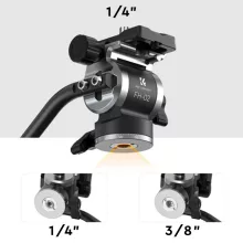 K&F Concept FH-02 Fluid Video fej, arca swiss, 3kg teherbírás (KF-31-072)