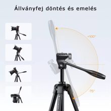 K&F Concept B174A1 állvány, telefontartó adapterrel, bluetooth kioldóval (KF-09-125)