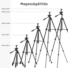 K&F Concept B174A1 állvány, telefontartó adapterrel, bluetooth kioldóval (KF-09-125)