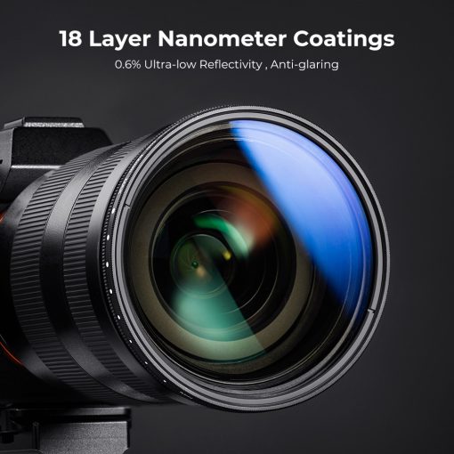 K&F Concept C Series Ultra-thin, VARIO ND 2-2000 változtatható szürkeszűrő, 55mm (KF-01-2441)