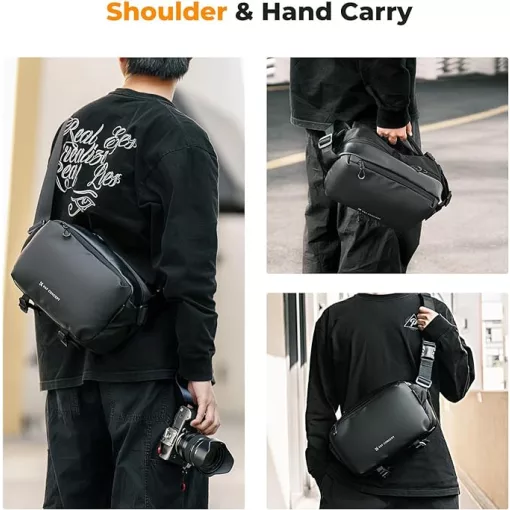 K&F Concept Alpha Sling 10L, fotós oldaltáska, fekete-szürke (KF-13-157V1)