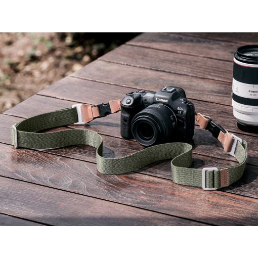 K&F Concept lapos nyakpánt gyorskioldó csattal, 3,2cm x 100-160cm, zöld (KF-13-115V3)