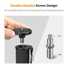 K&F Concept monopod, 160cm, aluminium, 1/4" és 3/8" csatlakozás csuklópánt, fekete (KF-09-138)