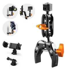   K&F Concept multifunkciós rögzítő bilincs, satu, magic arm, telefontartó adapter, Gopro adapter (KF-31-083)