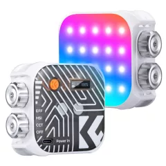  K&F Concept RGB LED lámpa, 2500-9900K, CRI 96+, 2000mAh, 21 fényeffekt, fehér (KF-34-036V1)