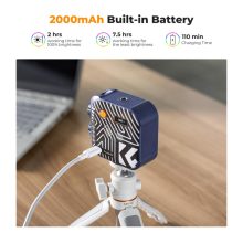 K&F Concept RGB LED lámpa, 2500-9900K, CRI 96+, 2000mAh, 21 fényeffekt, kék (KF-34-036)